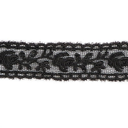 [From quantity 5] RaceRibbonTape "Tulle lace black width about 15mm 24220-19"