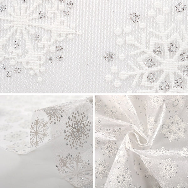 [From quantity 5] Fabric "Organdy snow crystal white"