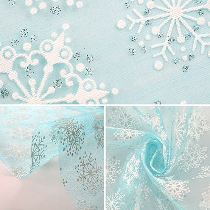 [Dalla quantità 5] tessuto "Organdy Snow Crystal Blue"