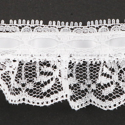 [From quantity 5] RaceRibbonTape "Cheap Lace White Flill 000612 K-C01"