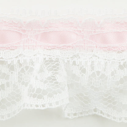 [From quantity 5] RaceRibbonTape "Cheap Lace Pink Frill 000612 K-C03"