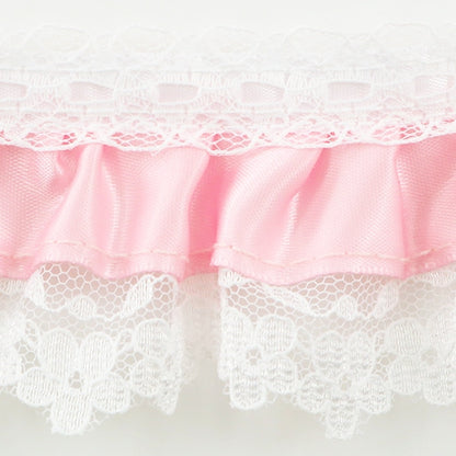 [Aus Quantität 5] Lace Ribon Tape "billiger Spitze Pink Rüsch 029555 K117"