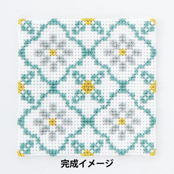 Kit de bordado "My Style Cross Coaster Turquoise No.9075" Olympus Olim Pass