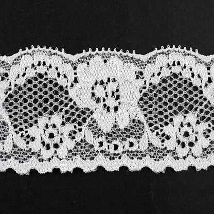 [From quantity 5] RaceRibbonTape "Stretch Russell Lace 41022E Off White"