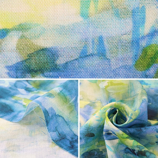 [From quantity 5] Fabric "YUI BY AYANO Ichiyanagi Calm Inkjet Cotton linen compass EGXA-6404-1A" KOKKA