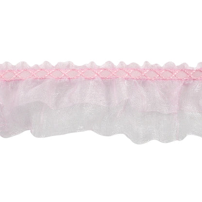 [From quantity 5] frillsRibbonTape "Organja Flyl Width about 38mm 2nd light pink 8811F-2"