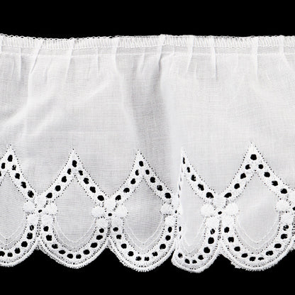 [From quantity 5] frillsRibbonTape "Cotton frilled white width about 90mm 5422F-1"