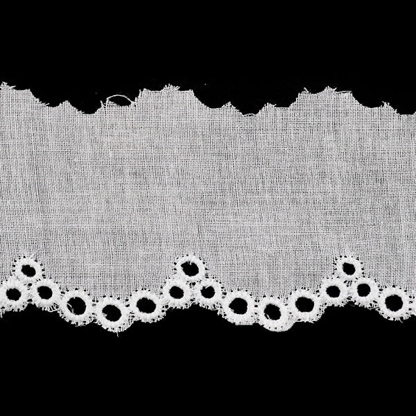 [From quantity 5] RaceRibbonTape "Cotton lace about 40mm width white 23438"