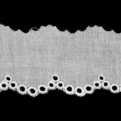 [From quantity 5] RaceRibbonTape "Cotton lace about 40mm width white 23438"