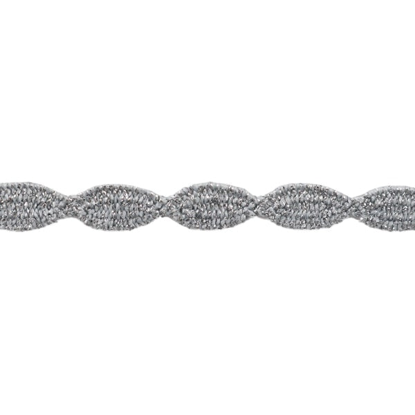 [De quantité 5] ruban de dentelle ringon "Lamétation 5 mm de largeur d'argent 2103s"