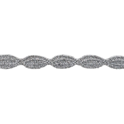 [De quantité 5] ruban de dentelle ringon "Lamétation 5 mm de largeur d'argent 2103s"