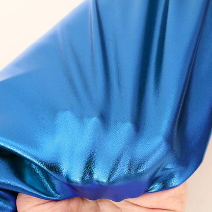 [From quantity 5] Fabric "Costume Metallic Stretch PLA-9 Aqua"