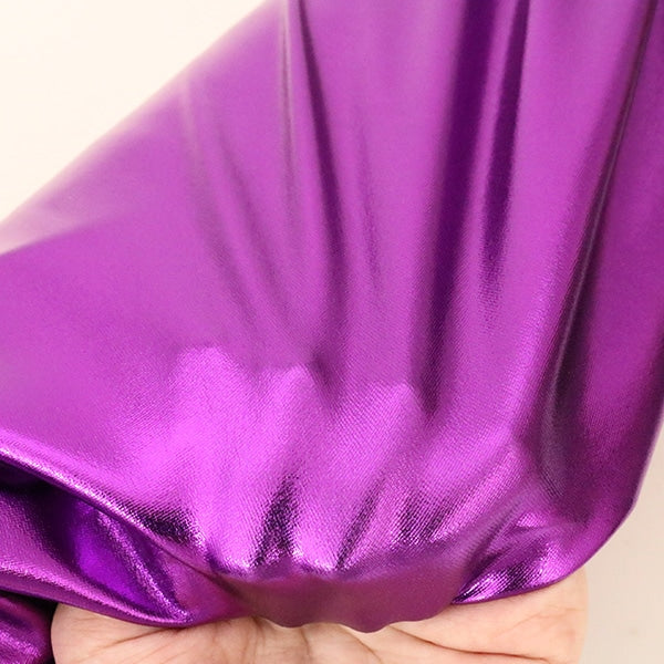 [Bis zu 70 % Rabatt-Kostümgewebe] [aus Menge 5] Stoff "Kostüm Metallic Stretch PLA-10 Purple"