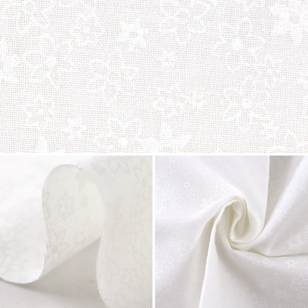 [Dalla quantità 5] tessuto "Sheeting Luck Stampa piccolo bianco floreale x bianco wd347-2a"