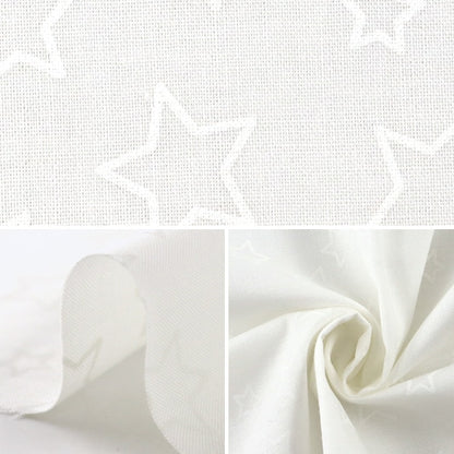 [De la quantité 5] tissu "Siège Luck imprime étoile motif blanc x blanc wd347-4a"