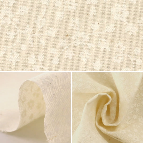 [De la quantité 5] tissu "Sièges chanceux imprimement petite production florale (vraiment sûre) x blanc wd347-5b"