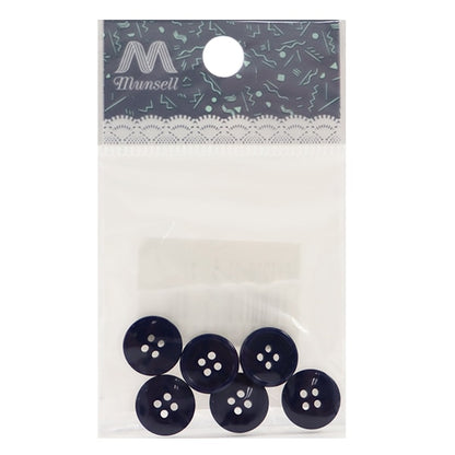 Bouton "Bouton à quatre trous 11,5 mm 6 pièces Navy Pytd10-11.5"