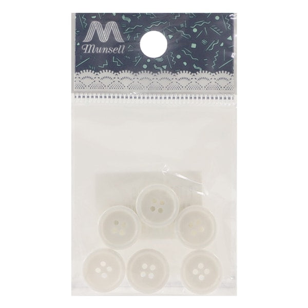 Bouton "Buttes à quatre trous 13 mm 6 pièces blanc pytd10-13"