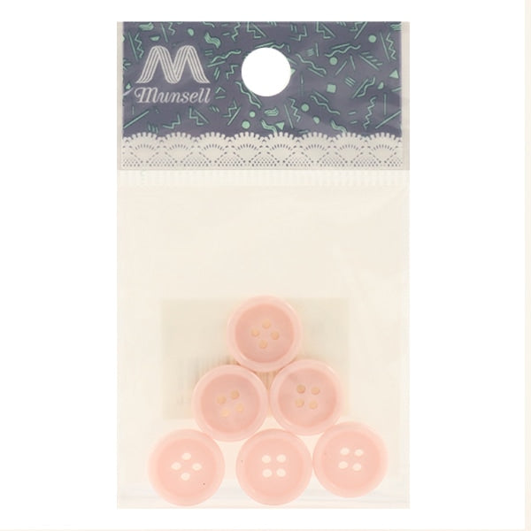 Boutons "Buttes à quatre trous 13 mm 6 Pink Pytd10-13"