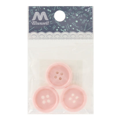 Bouton "Bouton à quatre trous 20 mm 3 Pytd10-20 rose"