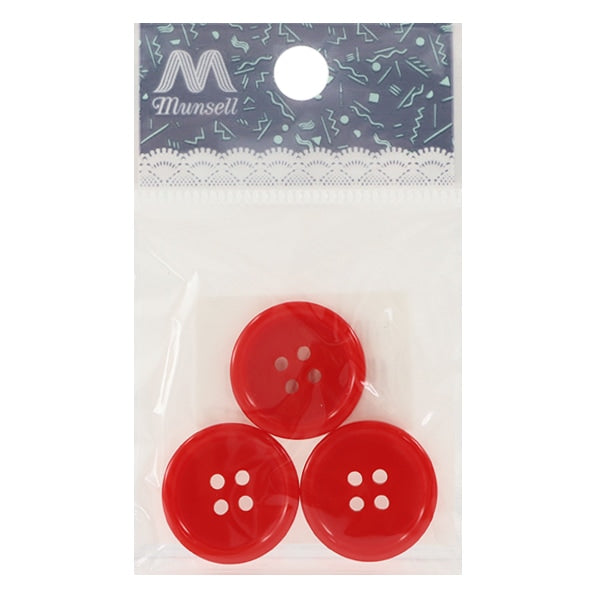 Bouton "4 boutons de trous 20 mm 3 pièces rouges pytd10-20-20"