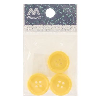 Bouton "Bouton à quatre trous 20 mm 3 pièces jaune pytd10-20"