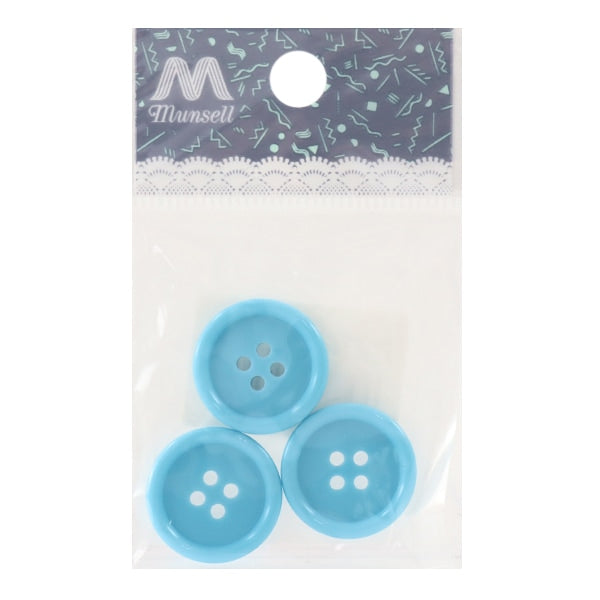 Bouton "Bouton à quatre trous 20 mm 3 pièces bleu clair pytd10-20"