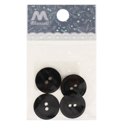 Bouton "Deux boutons de trous 18 mm 4 pièces noir pytd20-18"