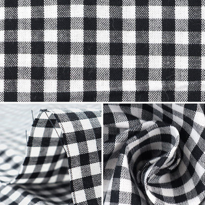 [Dalla quantità 5] tessuto "Gingham Middle Black Co-Gim-BK"