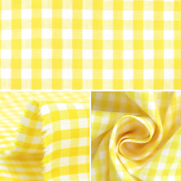 [수량 5에서] 천・원단 "Dyeing Gingham Middle Yellow Co-gim-ye"