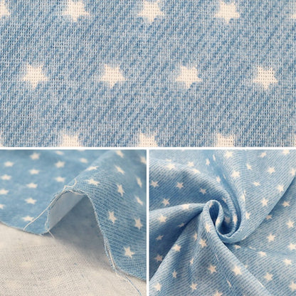 [De la quantité 5] tissu "w Gauze (Double Gauze) Collection d'homy Hosho Pattern de style denim bleu clair GH13044S-H"