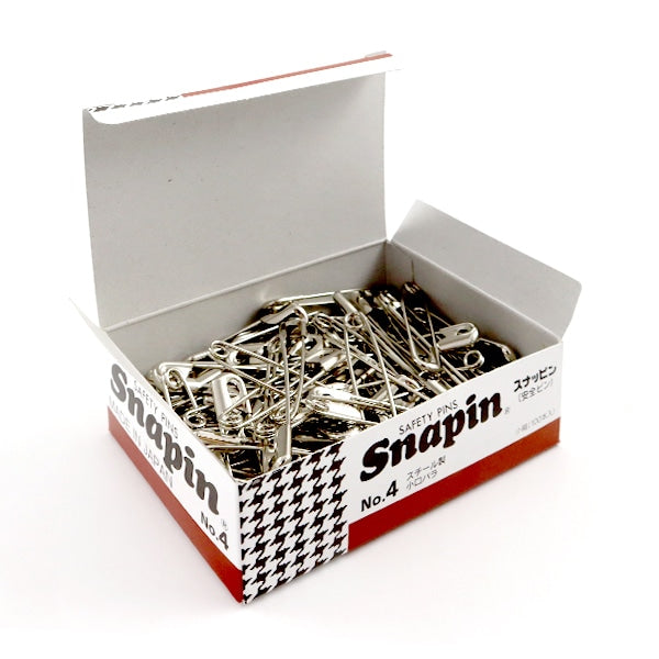 安全ピン 『スナッピン スチール製 NO.4 全長44mm 小口バラ 1箱 (100本