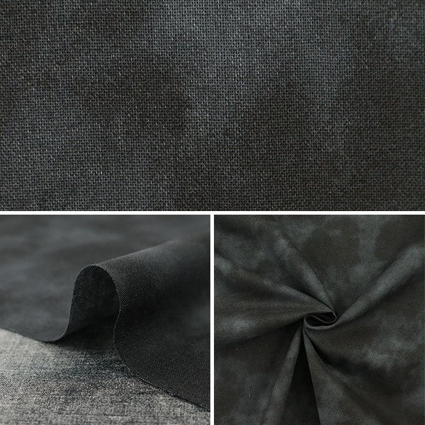 [From quantity 5] Fabric "Mura dyed print black 87422-1-28"