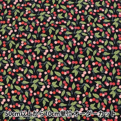 [Aus 5] Stoff "Liberty Liberty Print Nylon Ochse Cherry Drop Black 36302124-p20a" Liberty Japan Liberty Japan