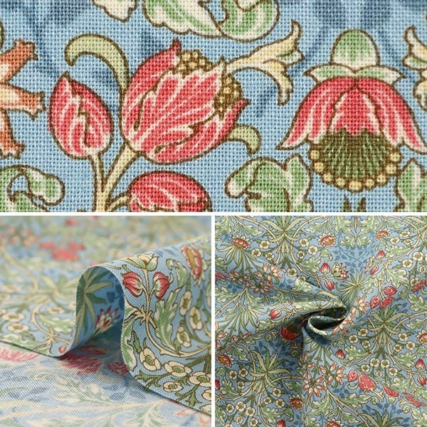 [From quantity 5] Fabric "Best of Morris Sheeting Hyacinth 33496-13]