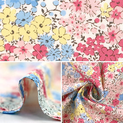 [De la cantidad 5] Fabric "Patrón de flores de huella ancha KTS3414-A" Cotton Kobayashi Algodón Kobayashi Kobayashi Fibra