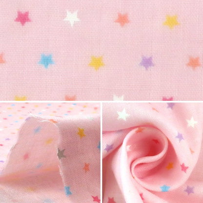 [From quantity 5] Fabric 『double gauze(Double gauze) Home Collection Star Pink GH13044S-F]