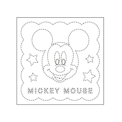 Tissu de broderie "Série de personnages Disney Hanachi Mickey Mouse White 66" Olympus Olim Pass