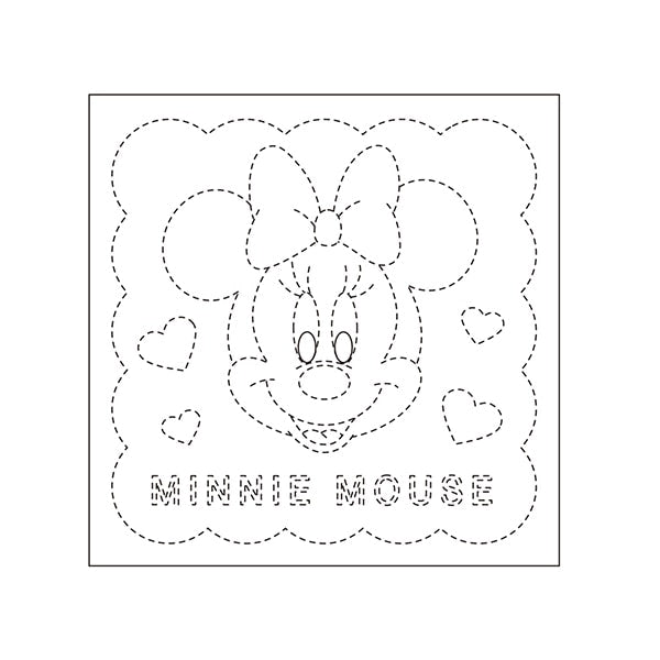 Tissu de broderie "Série de personnages Disney Hanachi Minnie Mouse White 67" Olympus ouimpass