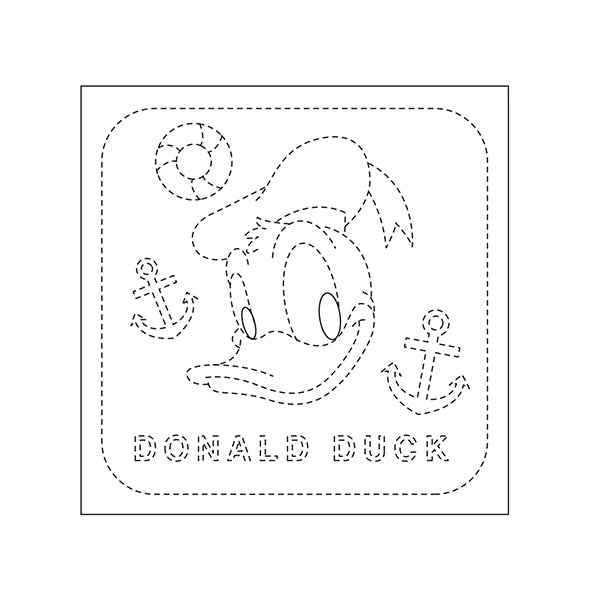 Panno da ricamo "Serie di personaggi Disney Hanabin Donald Duck White 68" Olympus Orimpass