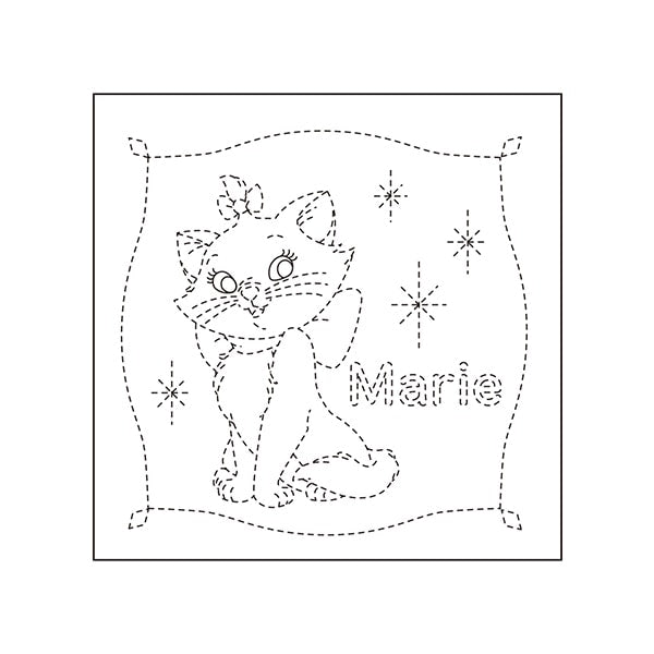 Tissu de broderie "Série de personnages Disney Hanachi Marie White 70" Olympus Olim Pass