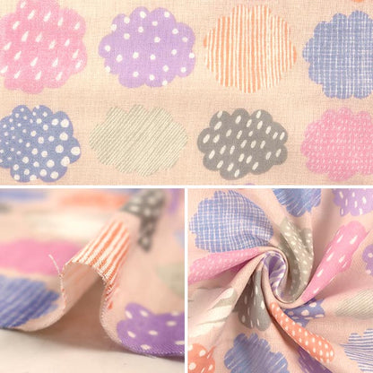 [From quantity 5] Fabric "Kippis (Kippis) double gauze(Double gauze) Print sunny Clouds KPW-11d]