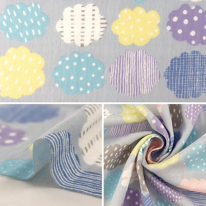 [From quantity 5] Fabric "Kippis (Kippis) double gauze(Double gauze) Print sunny Clouds KPW-11f]