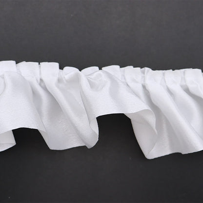 [From quantity 5] frillsRibbonTape "Saten Box Frill Width about 6.5cm 1st color White 650BF-1"