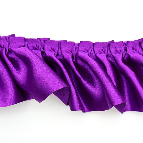 [From quantity 5] frillsRibbonTape "Saten Box Frill Width about 6.5cm 30 Color Edo Purple 650BF-30"