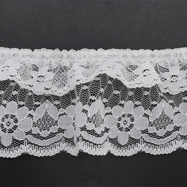 カラーフリルレース 数量5から】 レース 『ラッセルフリル 幅約6.6cm 2番色 YD250094