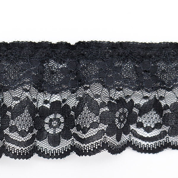 カラーフリルレース 数量5から】 レース 『ラッセルフリル 幅約6.6cm 18番色 YD250094