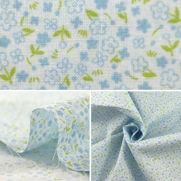 [De la cantidad 5] Fabric "Función antiviral Fiber Cleanse® (Clenze®) Scare Small Flower Patrón azul Zes10314-C"