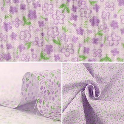 [Dalla quantità 5] tessuto "Funzione antivirale Fibra Cleanse® (CLENZE) Skare Small Floral Purple Zes10314-D"