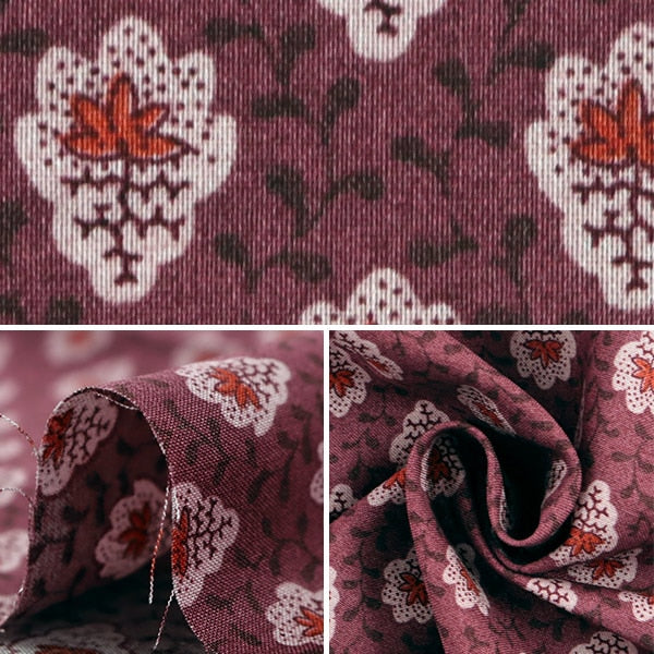 [De la cantidad 5] Fabric "Souleiado Soleado Sheeting Petit Fleur de Shancasis Wine Slf-518r"